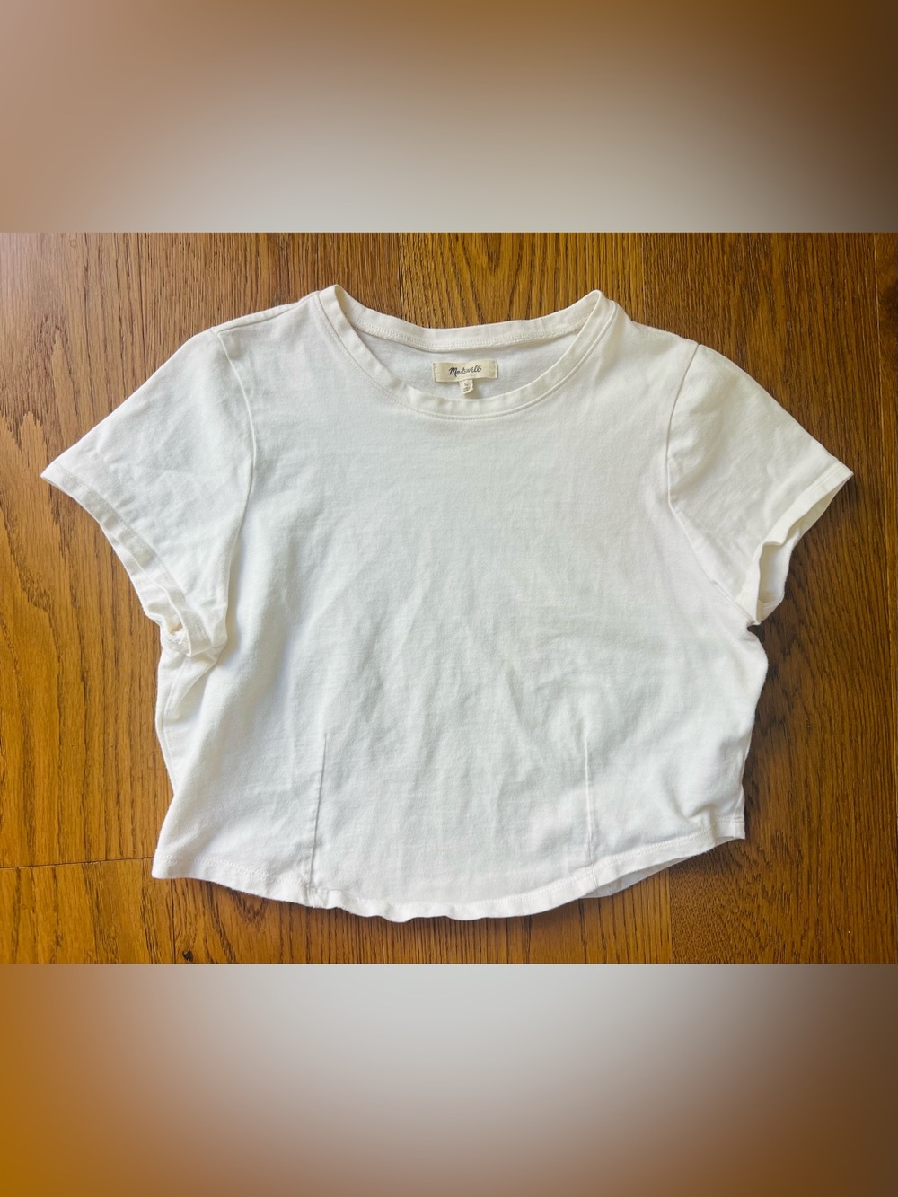 Madewell Thick Cotton White Cropped Tee